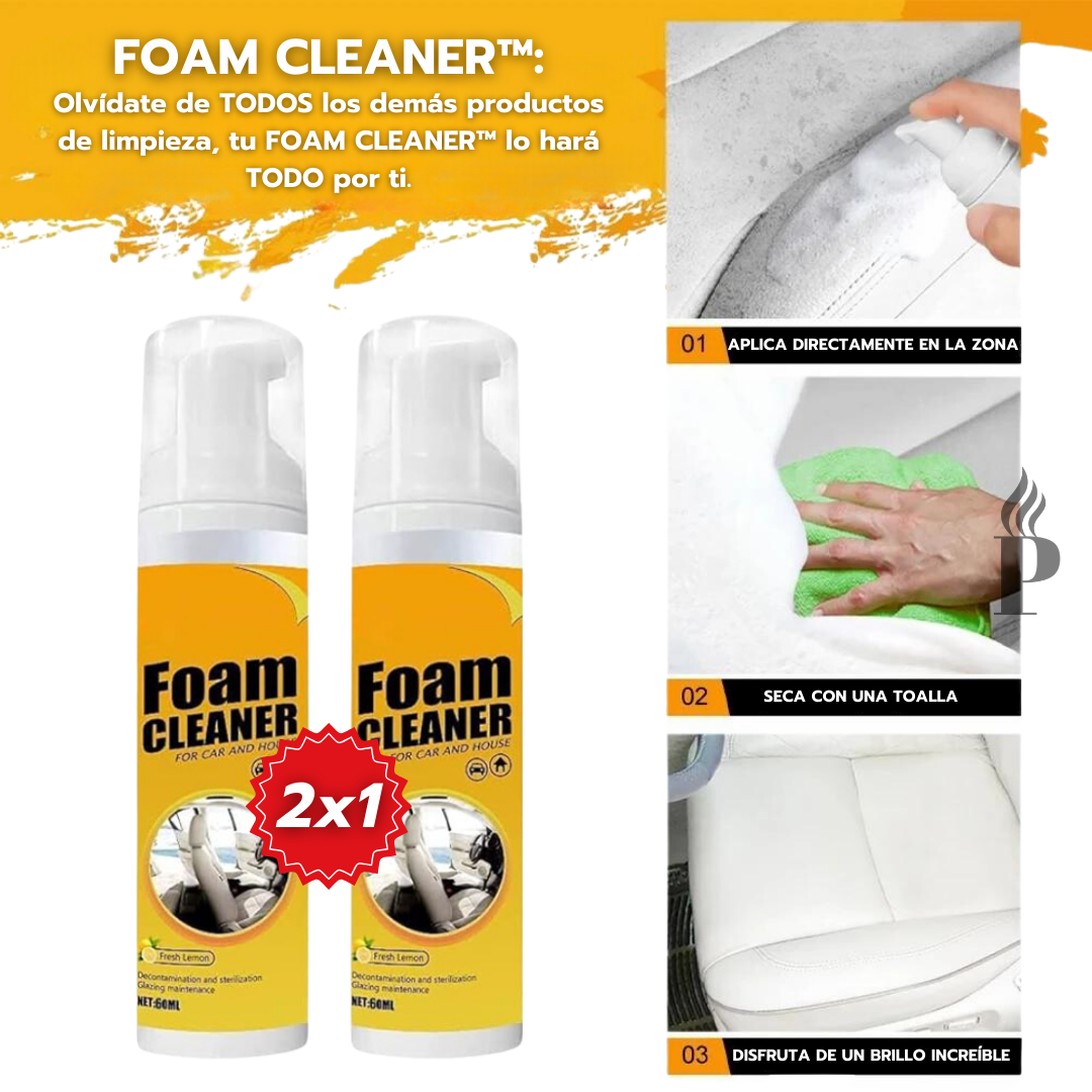 2x1 Foam Cleaner Espuma Limpiadora para Vehiculos