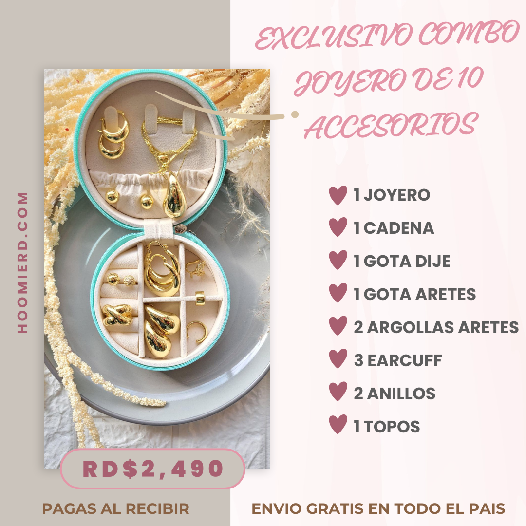 RadiantBox | Joyero Exclusivo con 10 Accesorios