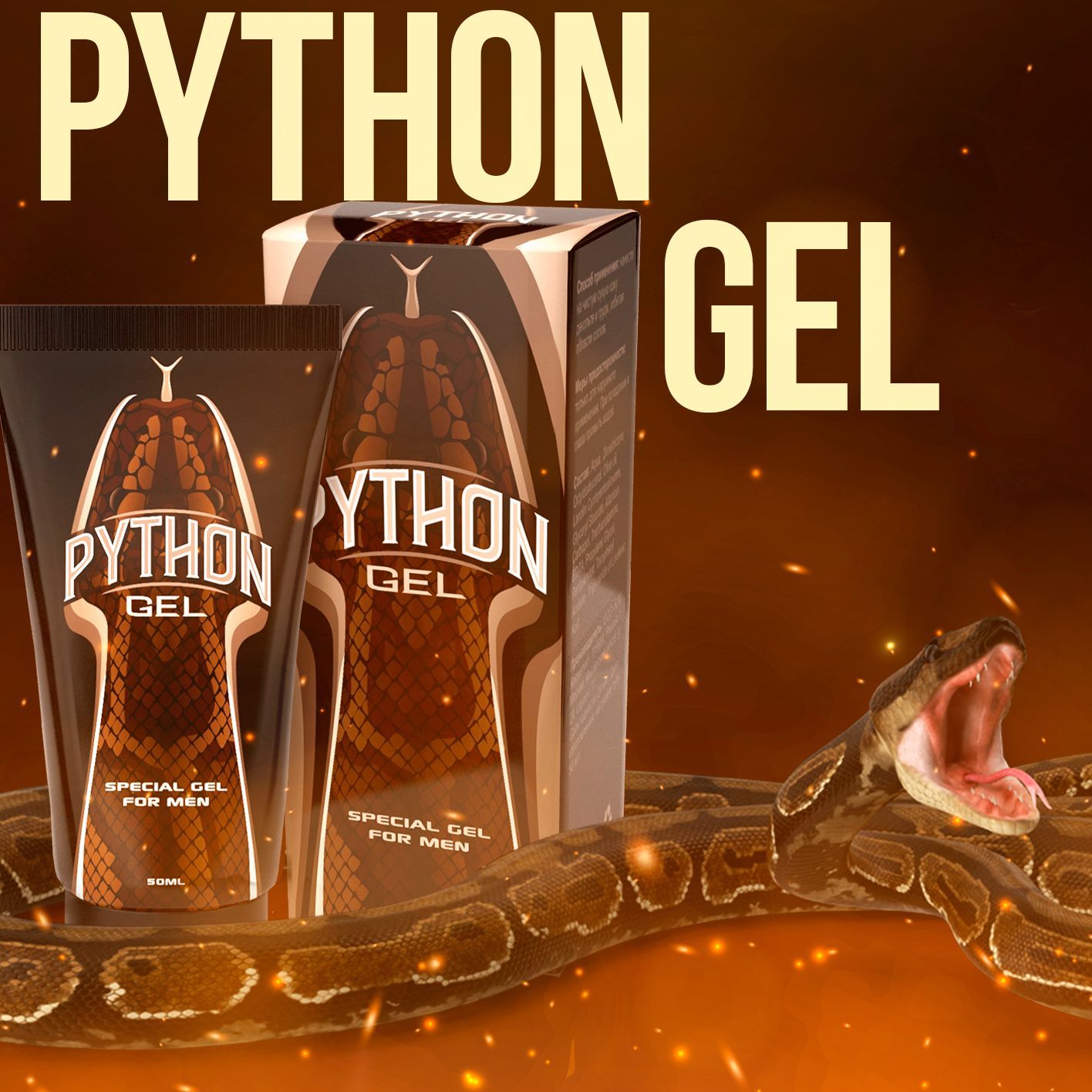 Python Gel Potenciador y Agrandador + 2 Feromonas y Envio Gratis