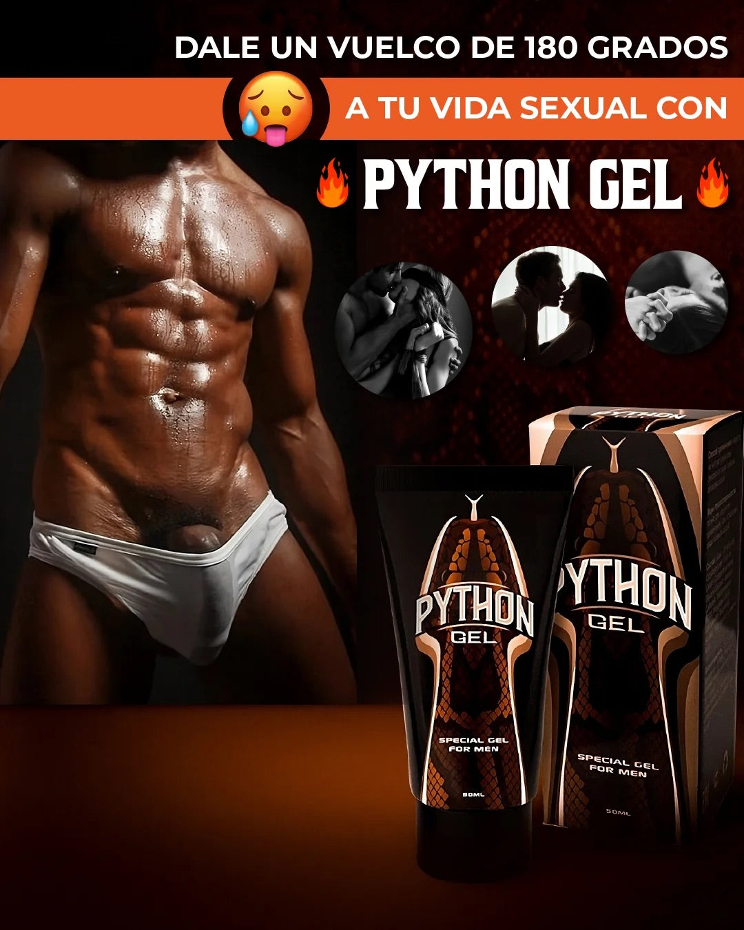 Python Gel Potenciador y Agrandador + 2 Feromonas y Envio Gratis