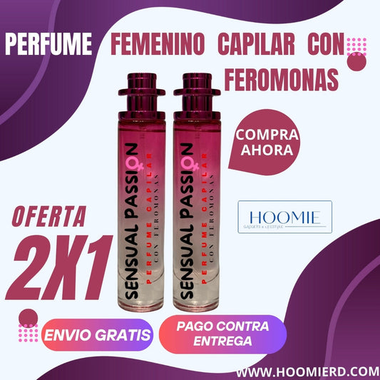 2X1 Sensual Passion Perfume Capilar Femenino con Feromonas - foto de catálogo